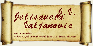 Jelisaveta Valjanović vizit kartica